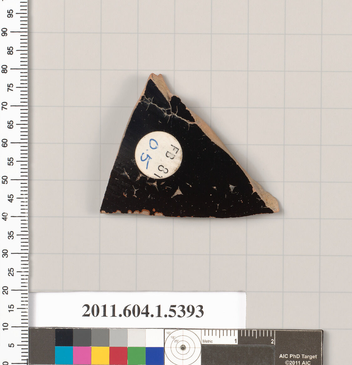 Terracotta fragment of a kylix (drinking cup), Terracotta, Greek, Attic