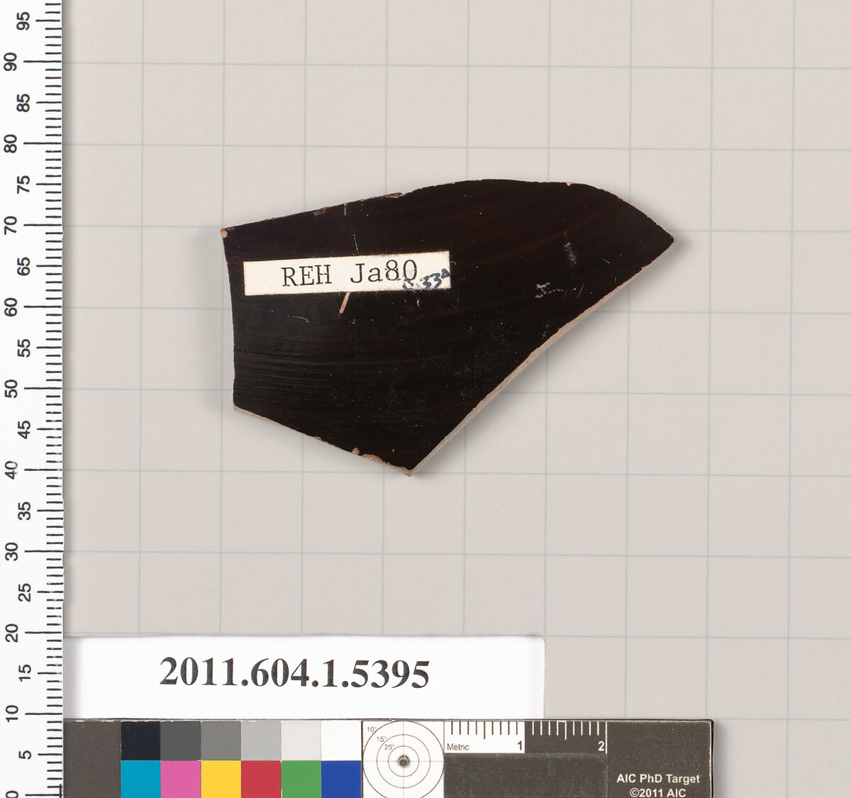 Terracotta fragment of a kylix (drinking cup), Terracotta, Greek, Attic