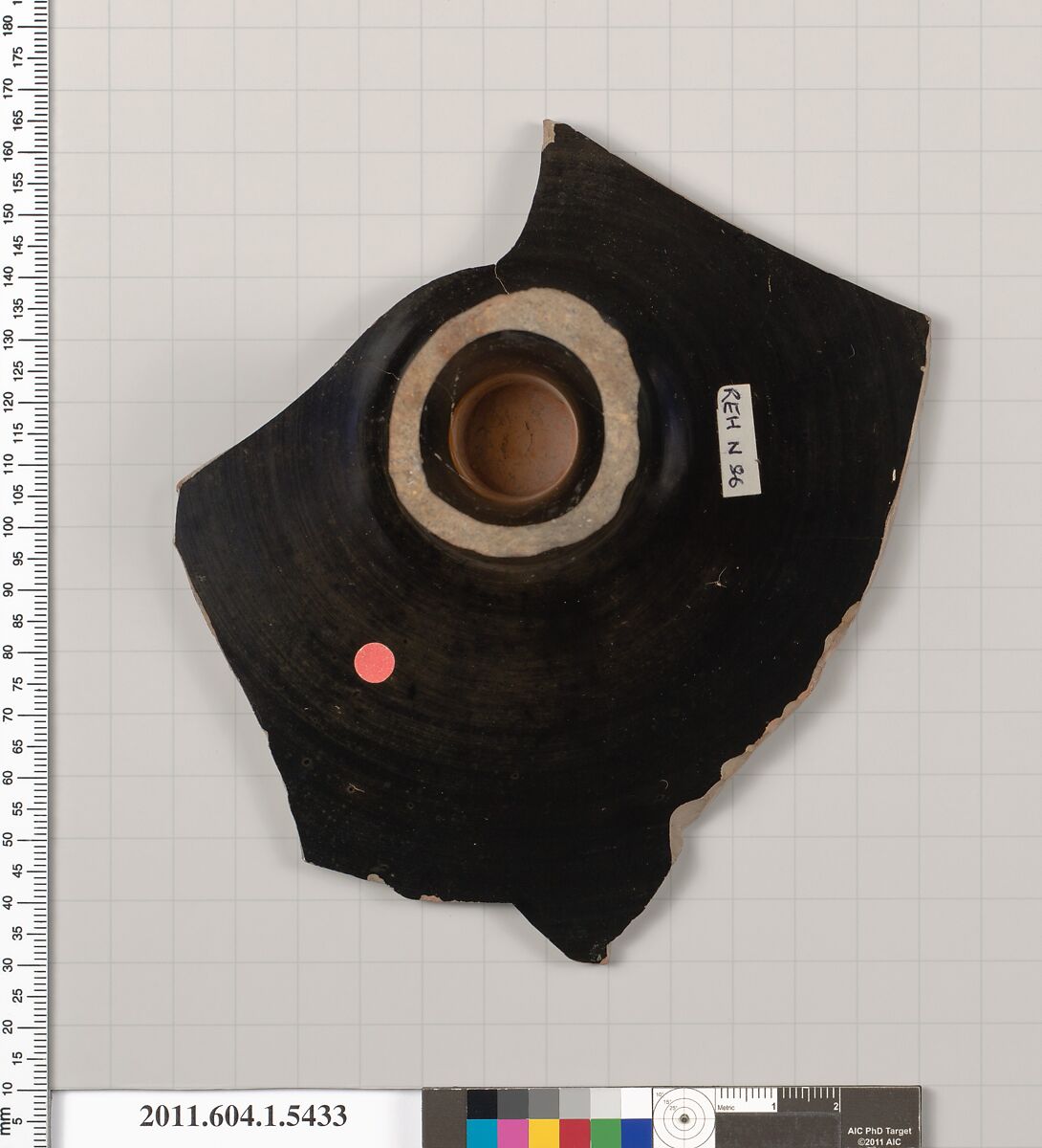 Terracotta fragment of a kylix (drinking cup), Terracotta, Greek, Attic