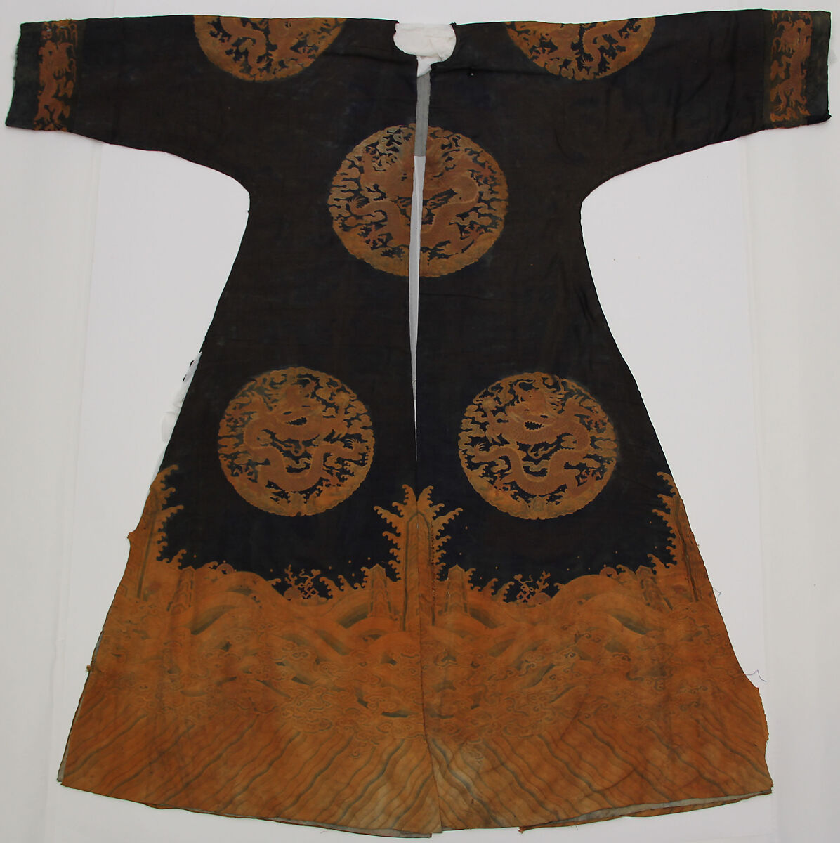 Woman's Court Overcoat, Silk, metallic thread on silk, China 