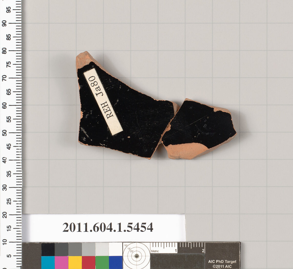 Terracotta fragment of a kylix (drinking cup), Terracotta, Greek, Attic