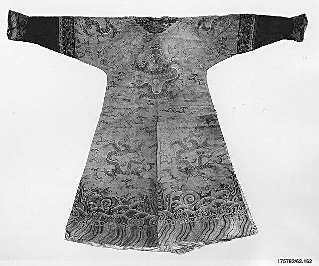 Woman's Dragon Robe, Silk, metallic thread, China 