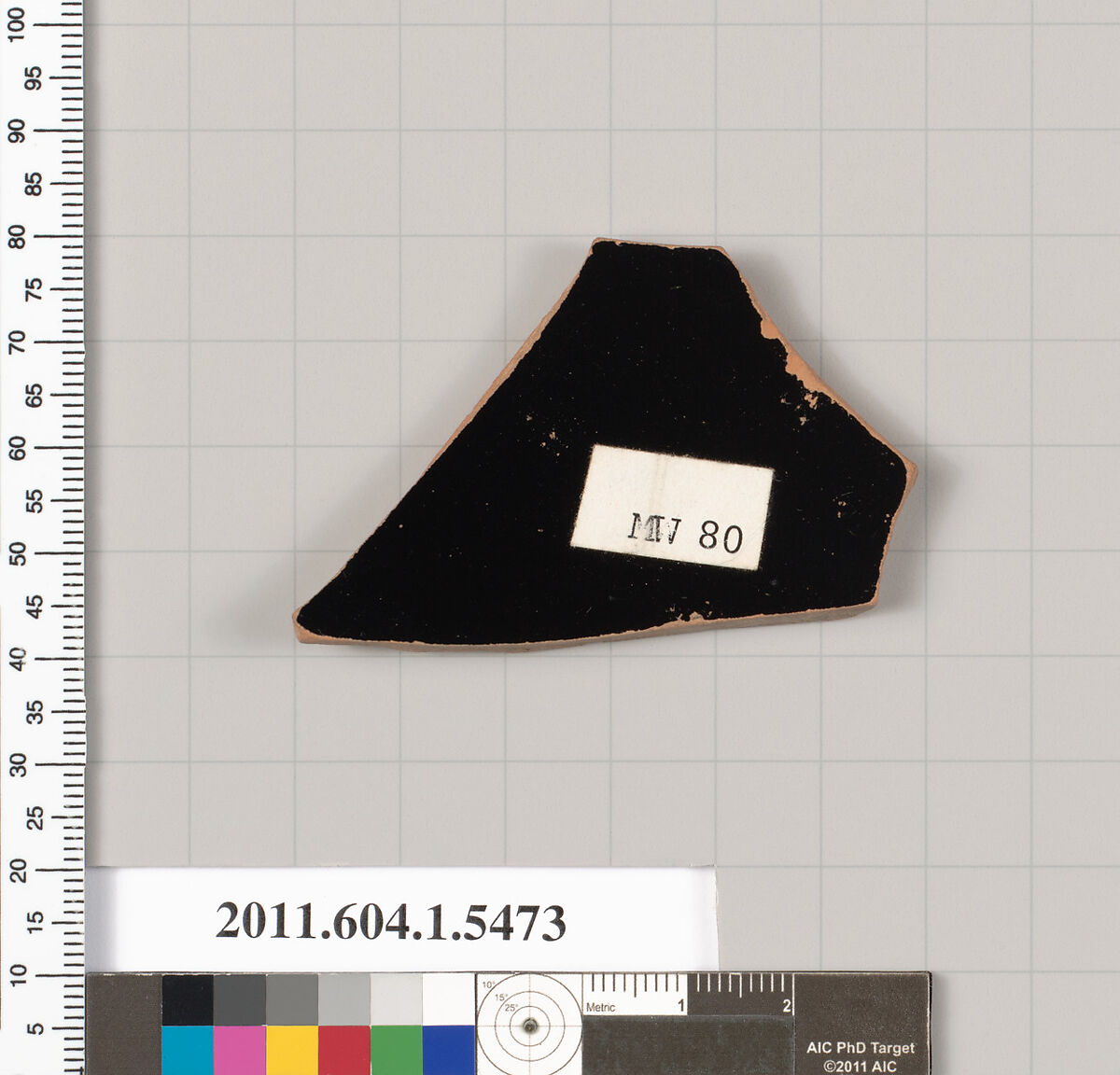 Terracotta fragment of a kylix (drinking cup), Terracotta, Greek, Attic