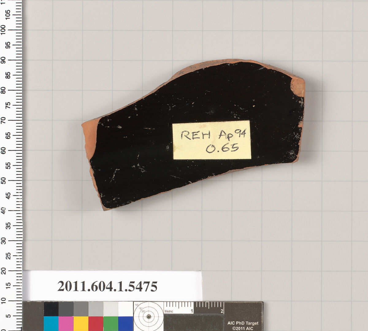 Terracotta fragment of a kylix (drinking cup), Terracotta, Greek, Attic