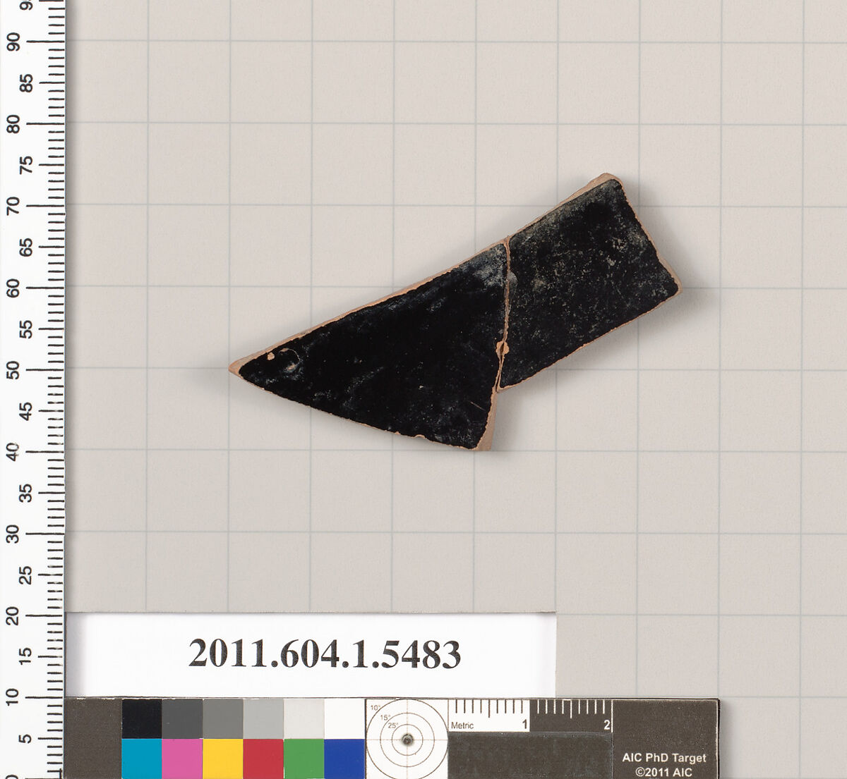 Terracotta fragment of a kylix (drinking cup), Terracotta, Greek, Attic