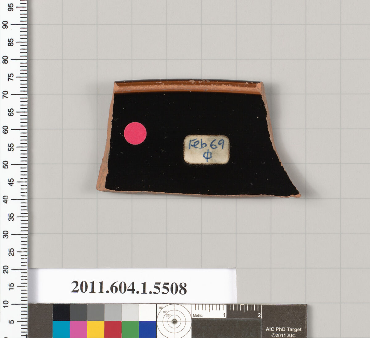 Terracotta rim fragment of a kylix (drinking cup), Terracotta, Greek, Attic