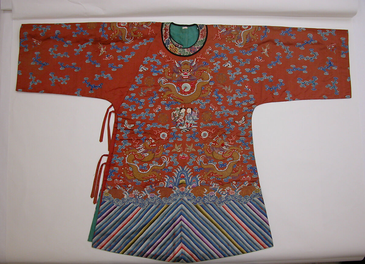 Court Robe, Silk, metallic thread on silk, China 