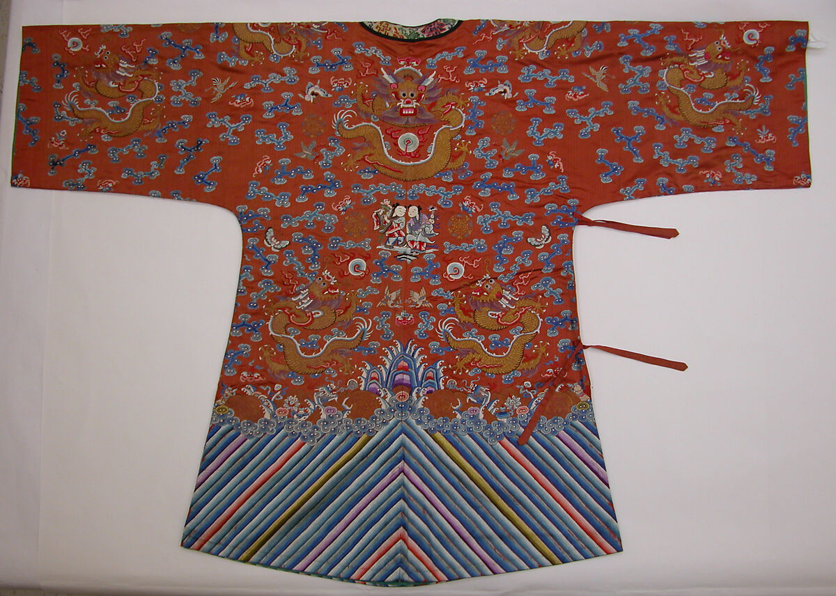 Court Robe, Silk, metallic thread on silk, China
