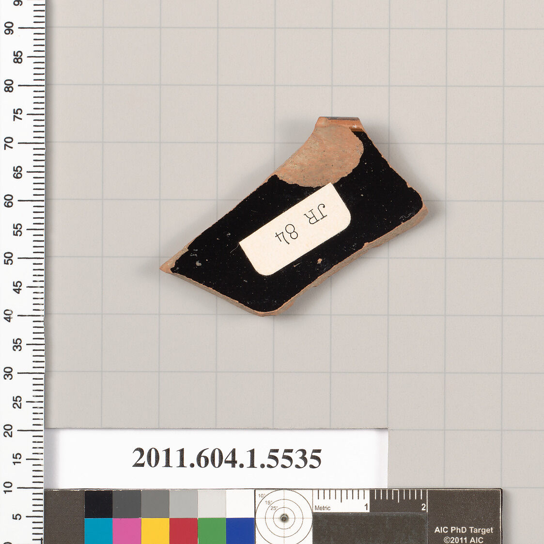 Terracotta rim fragment of a kylix (drinking cup), Terracotta, Greek, Attic