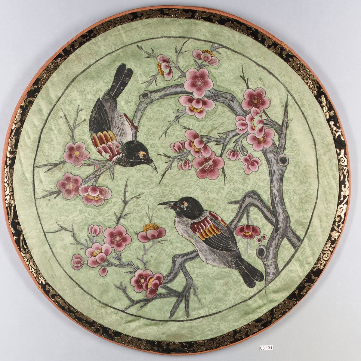 Mirror case with lunar scene, Silk embroidery on simple gauze silk, China