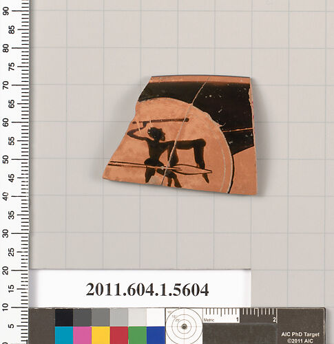 Terracotta rim fragment of a kylix (drinking cup)