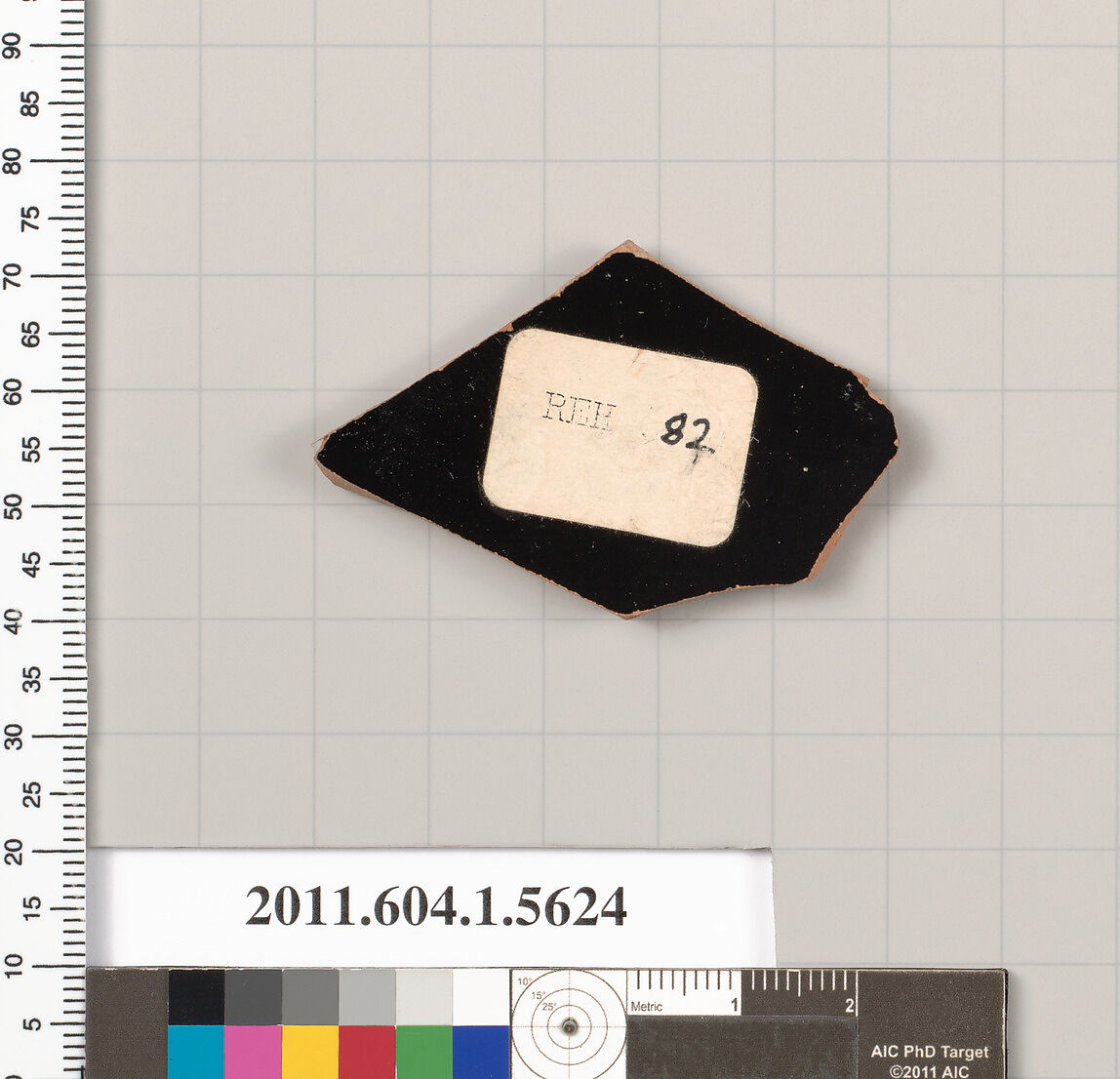 Terracotta fragment of a kylix (drinking cup), Terracotta, Greek, Attic