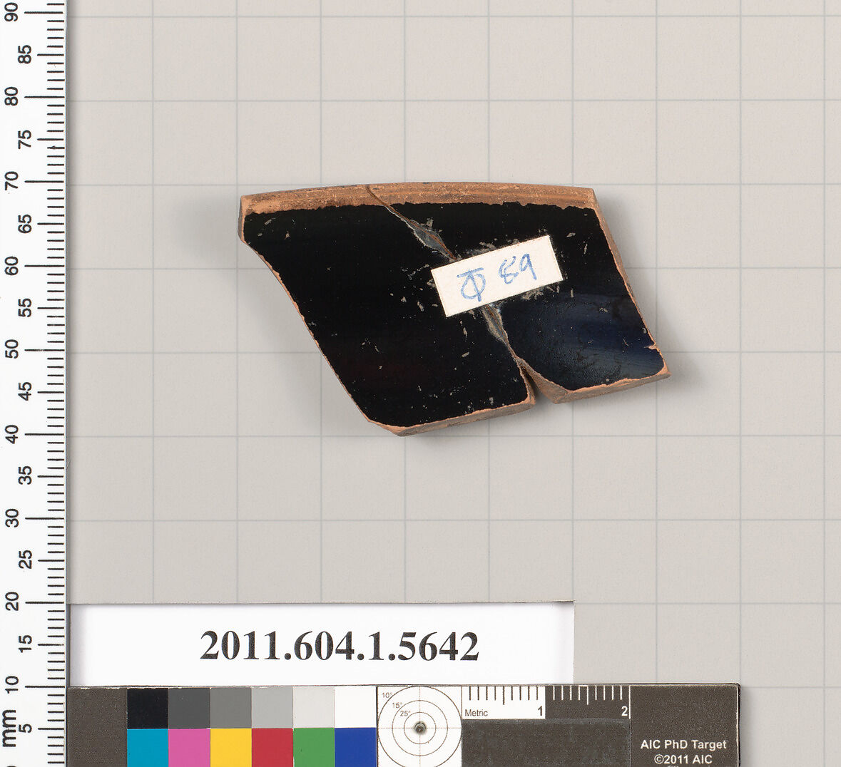Terracotta rim fragment of a kylix (drinking cup), Terracotta, Greek, Attic