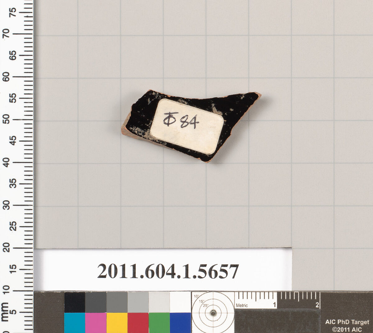 Terracotta fragment of a kylix (drinking cup), Terracotta, Greek, Attic