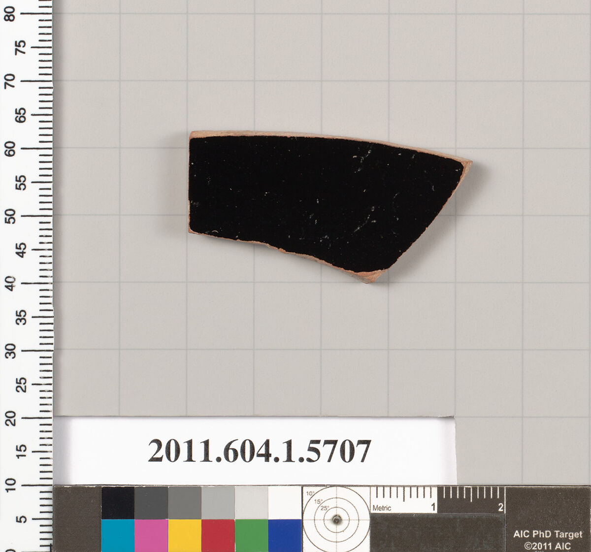 Terracotta fragment of a kylix (drinking cup), Terracotta, Greek, Attic