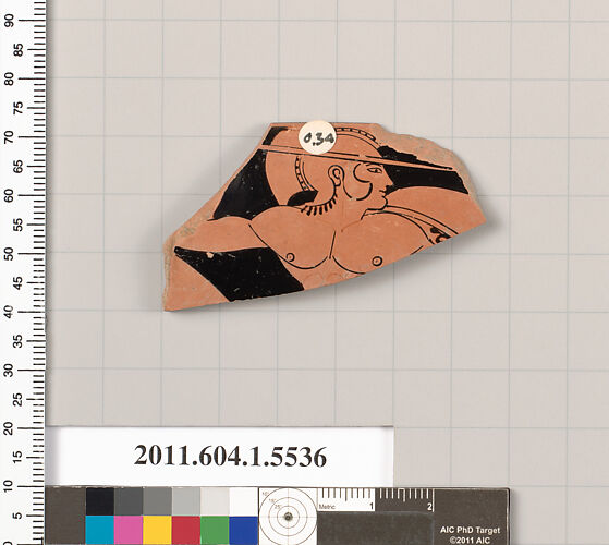 Terracotta rim fragment of a kylix (drinking cup)