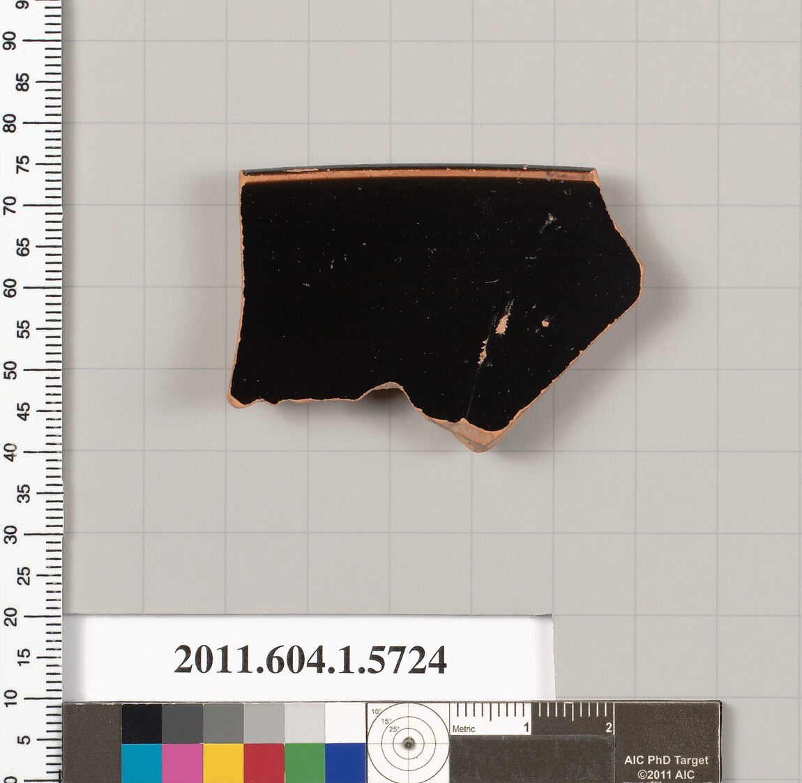 Terracotta rim fragment of a kylix: eye-cup  (drinking cup), Terracotta, Greek, Attic