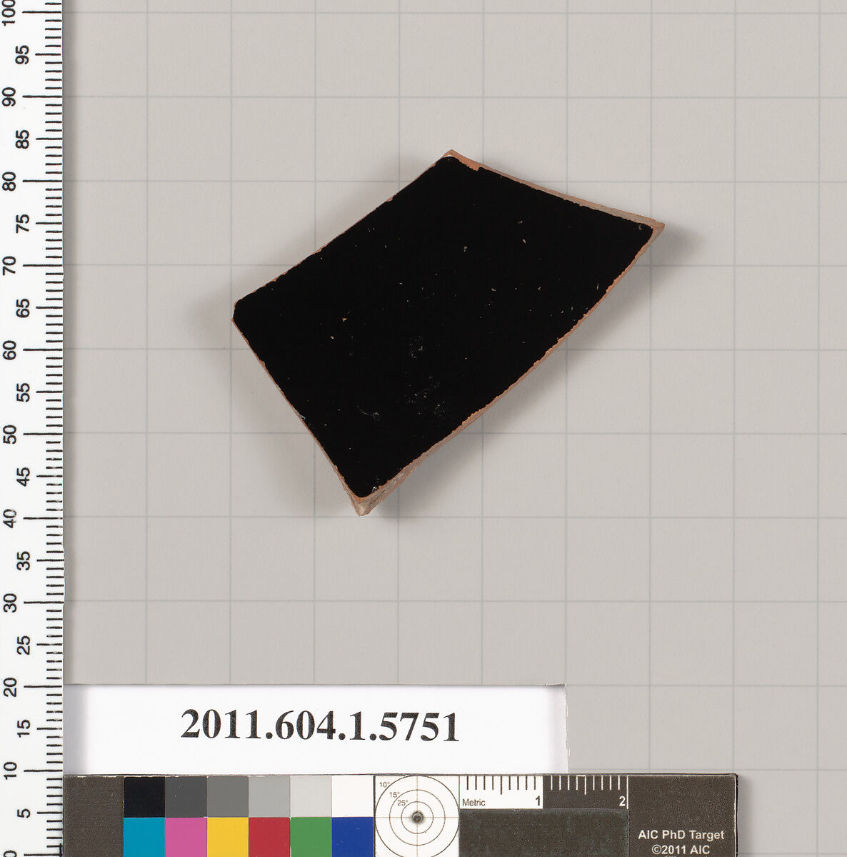 Terracotta rim fragment of a kylix: eye-cup (drinking cup), Terracotta, Greek, Attic