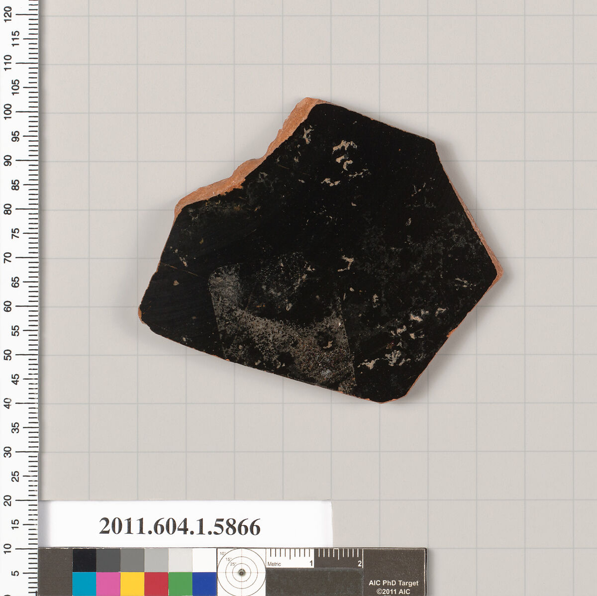 Terracotta fragment of a kylix (drinking cup), Terracotta, Greek, Attic