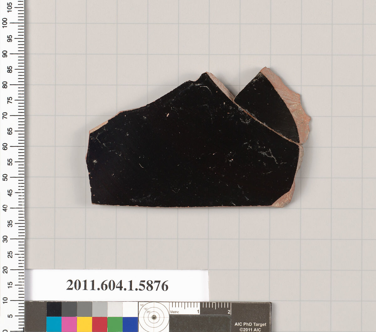 Terracotta fragment of a kylix (drinking cup), Terracotta, Greek, Attic