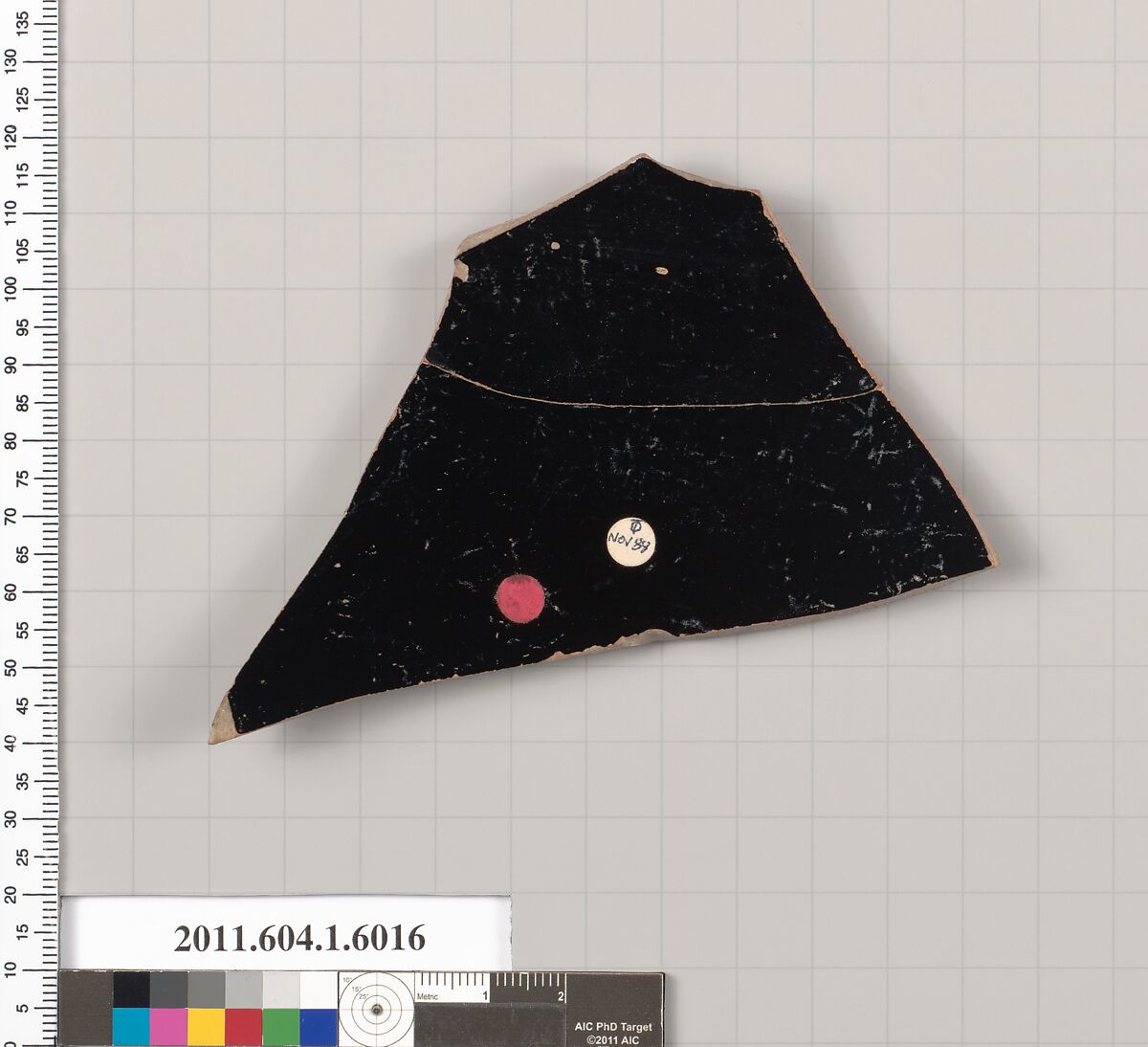 Terracotta fragment of a kylix (drinking cup), Terracotta, Greek, Attic