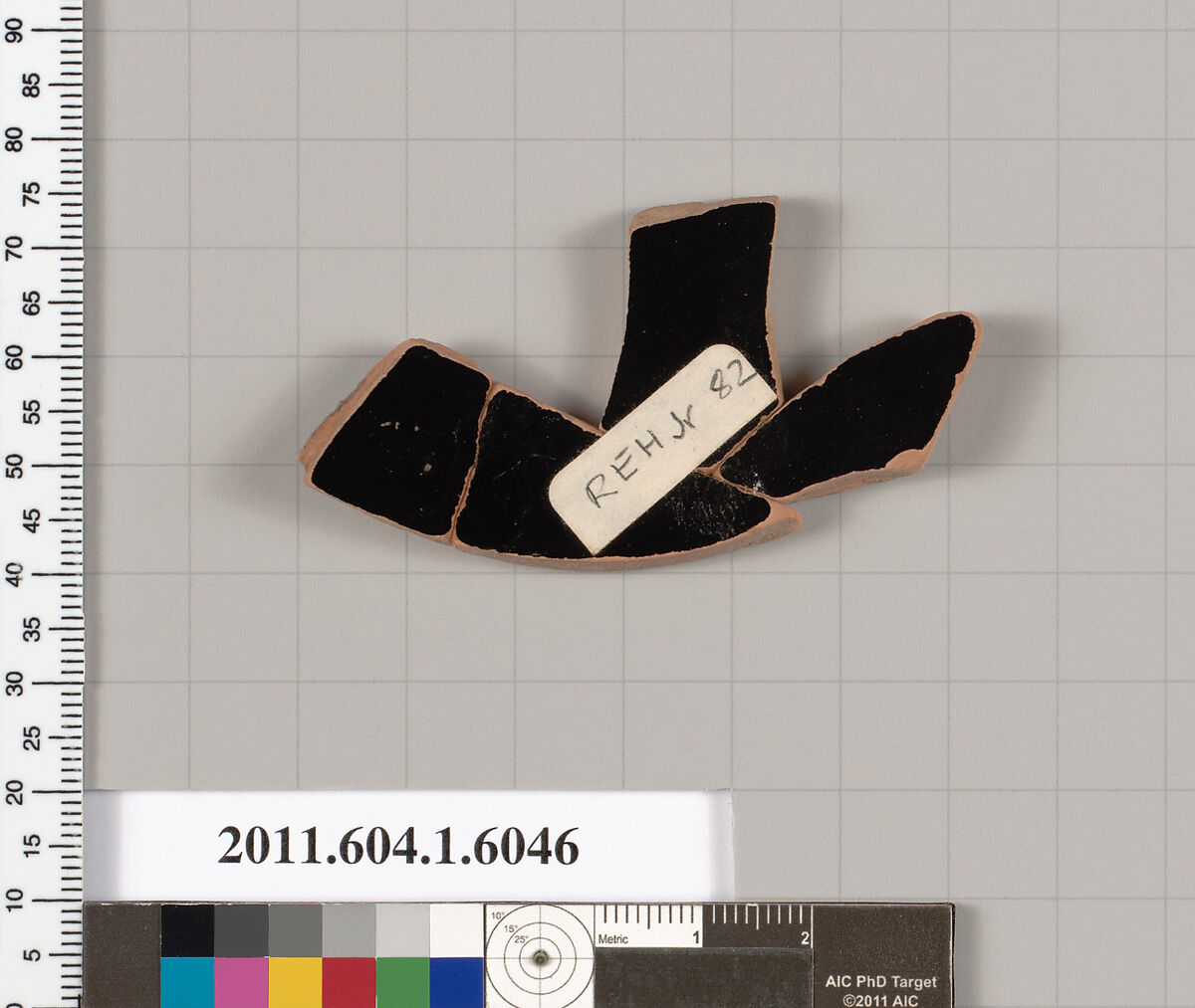 Terracotta fragment of a kylix (drinking cup), Terracotta, Greek, Attic