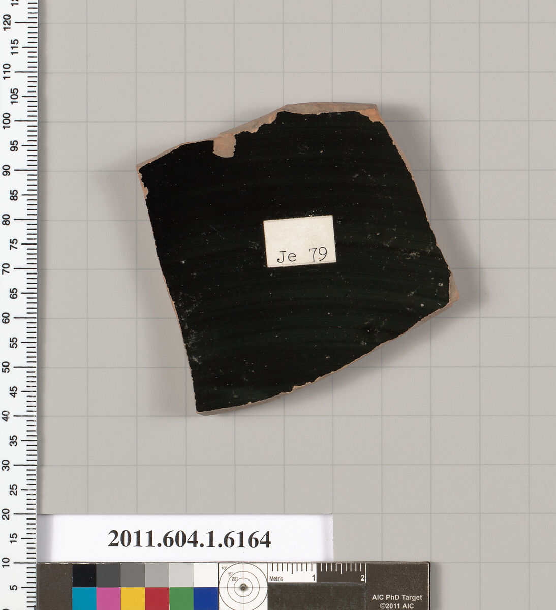 Terracotta fragment of a kylix (drinking cup), Terracotta, Greek, Attic