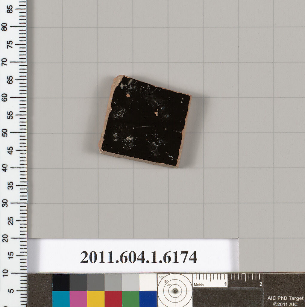 Terracotta fragment of a kylix (drinking cup), Terracotta, Greek, Attic