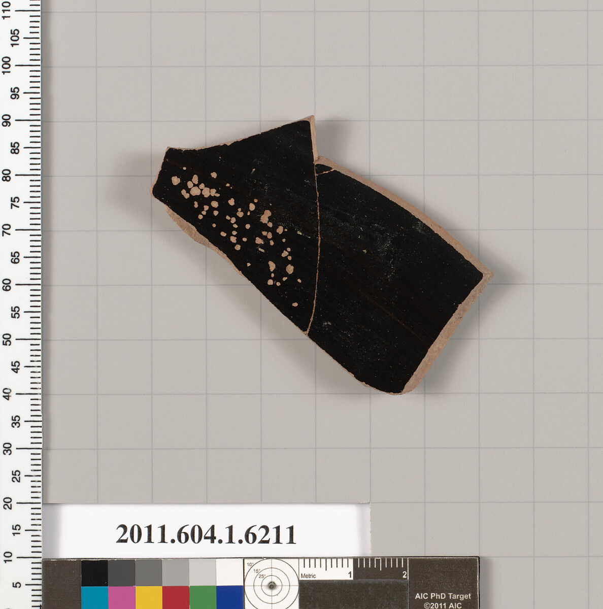 Terracotta fragment of a kylix (drinking cup), Terracotta, Greek, Attic