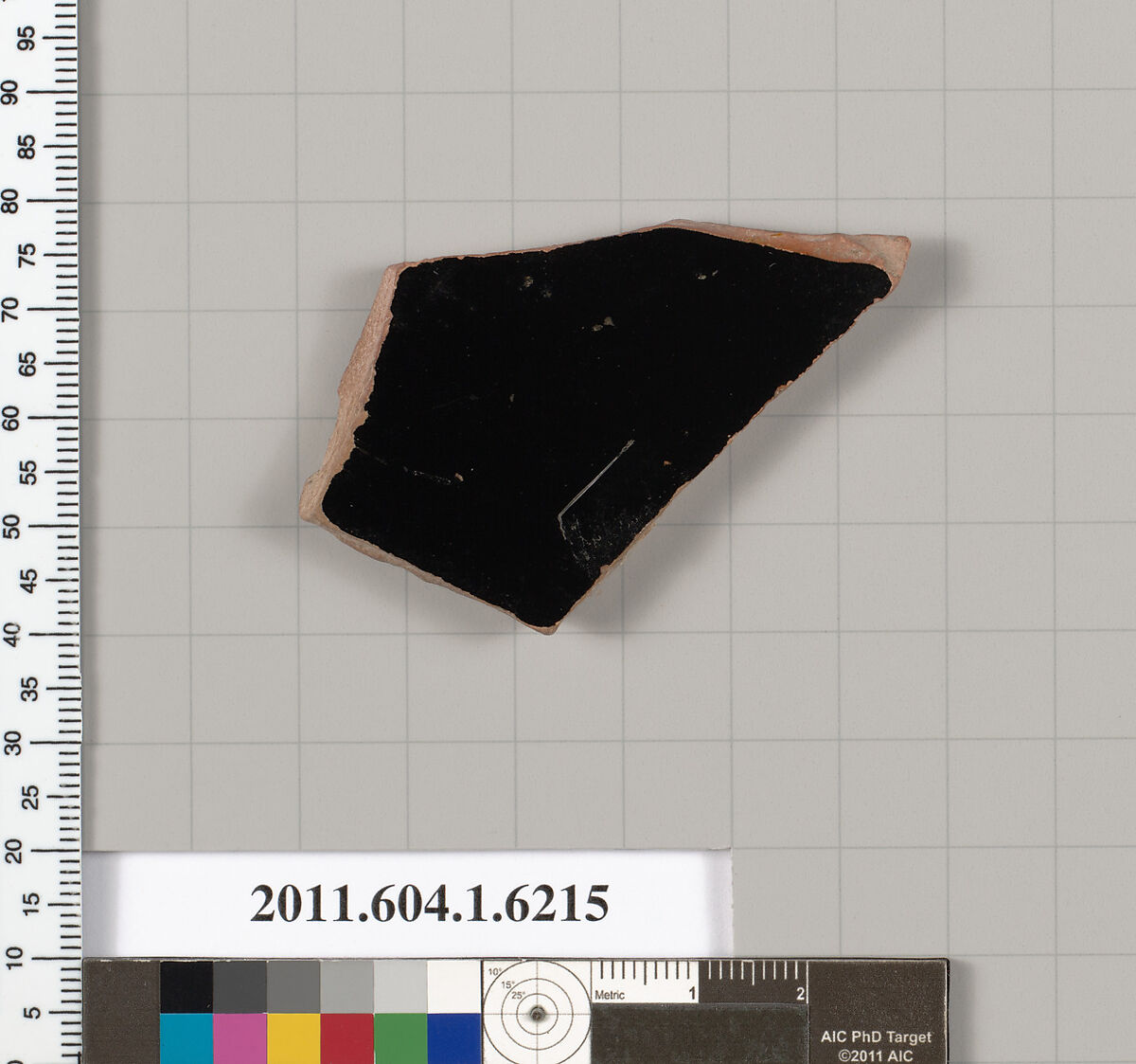 Terracotta fragment of a kylix (drinking cup), Terracotta, Greek, Attic