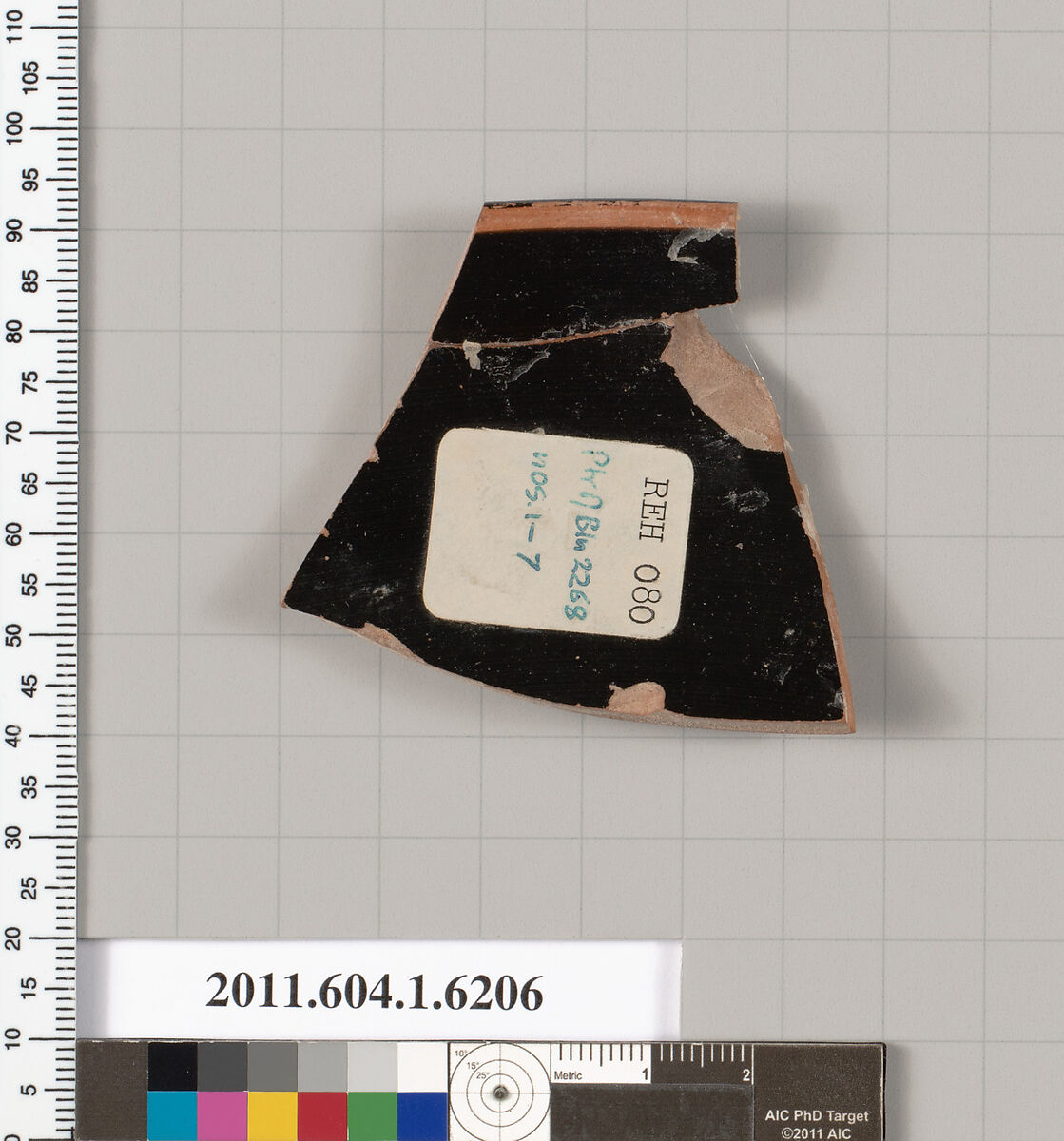 Terracotta rim fragment of a kylix (drinking cup), Attributed to the Painter of Berlin 2268 [DvB], Terracotta, Greek, Attic