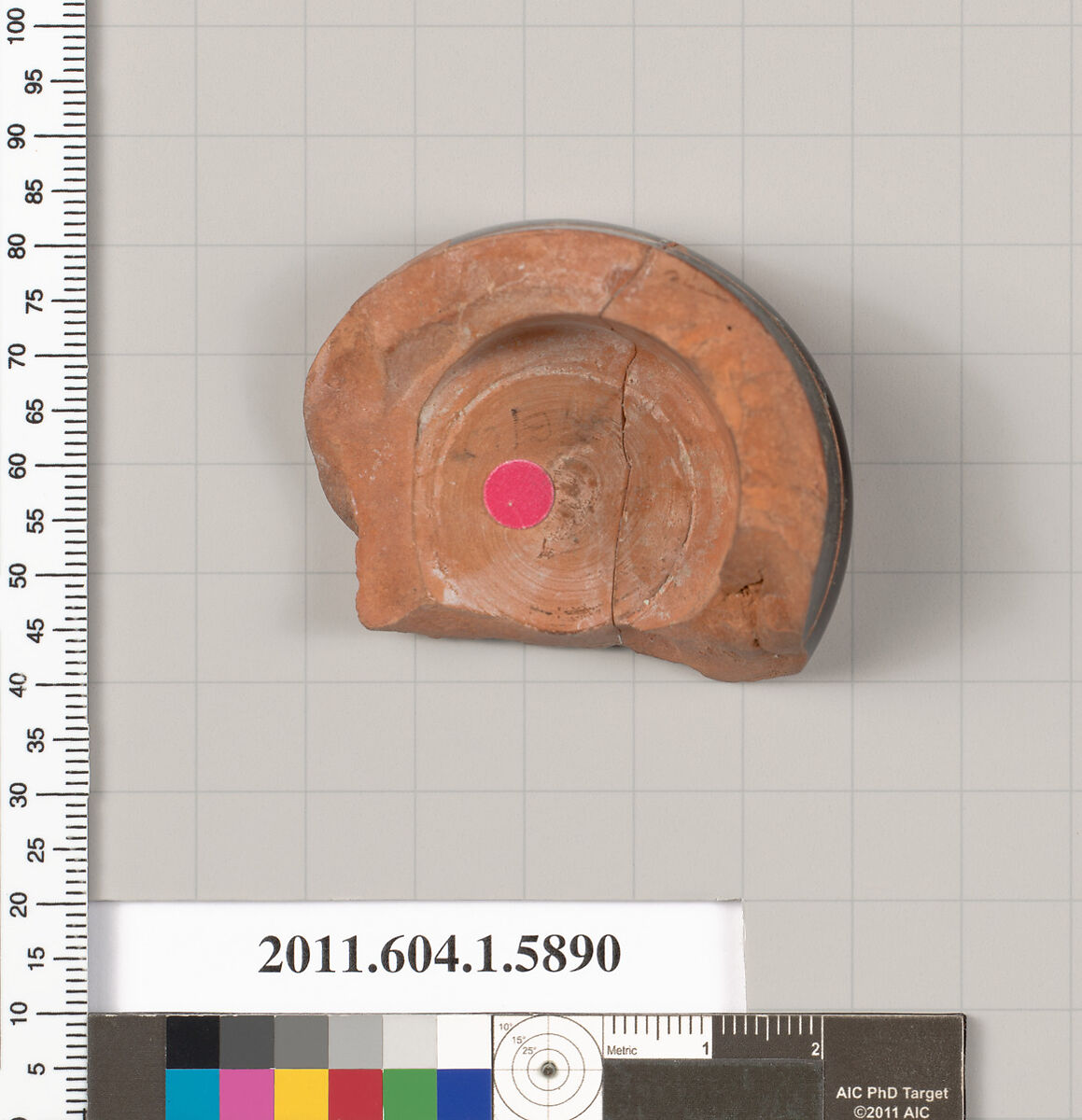 Terracotta fragment of a kylix (drinking cup), Attributed to Epiktetos [DvB], Terracotta, Greek, Attic