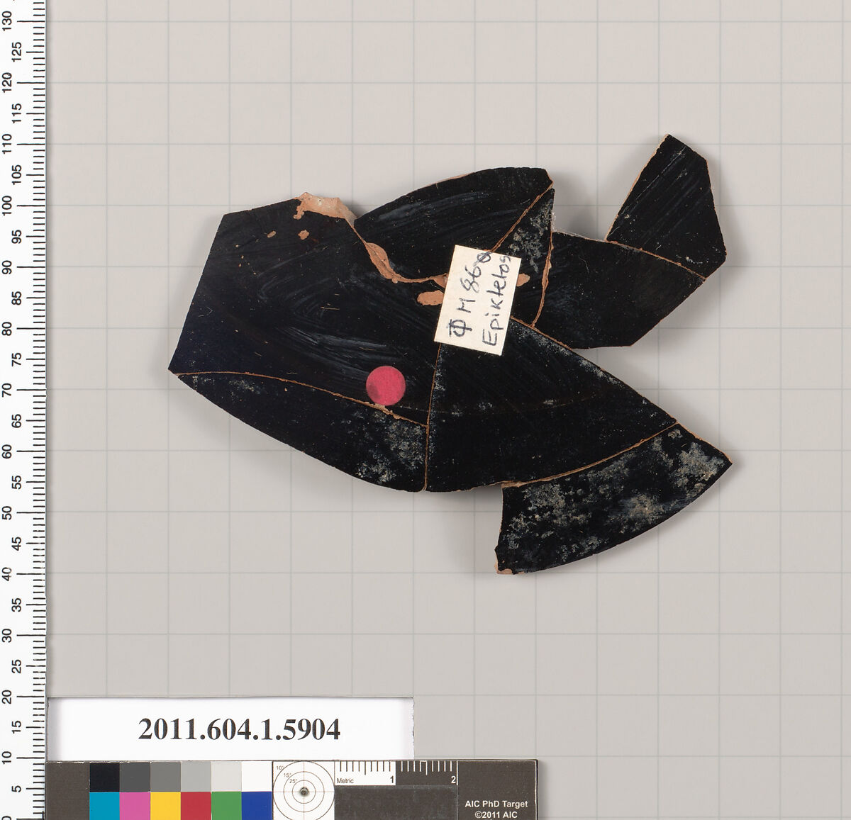 Terracotta fragment of a kylix (drinking cup), Attributed to Epiktetos [DvB], Terracotta, Greek, Attic