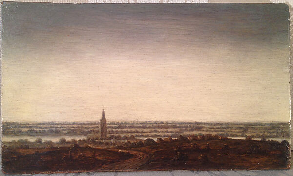 Panoramic Landscape with a Church Tower, Hercules Segers (Dutch, ca. 1590–ca. 1638), Oil on panel 