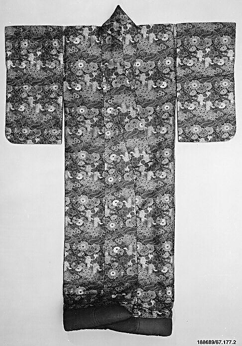 Over-Robe (Uchikake), Silk, metallic thread, Japan 