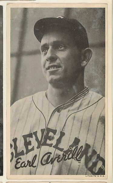 Earl Averill, from the Goudey Wide Pen Premiums series (R314) issued by the Goudey Gum Company, Issued by the Goudey Gum Company, Photolithograph 