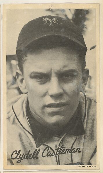 Clydell Castleman, from the Goudey Wide Pen Premiums series (R314) issued by the Goudey Gum Company, Issued by the Goudey Gum Company, Photolithograph