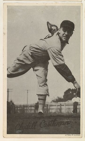 Clydell Castleman, from the Goudey Wide Pen Premiums series (R314) issued by the Goudey Gum Company, Issued by the Goudey Gum Company, Photolithograph 