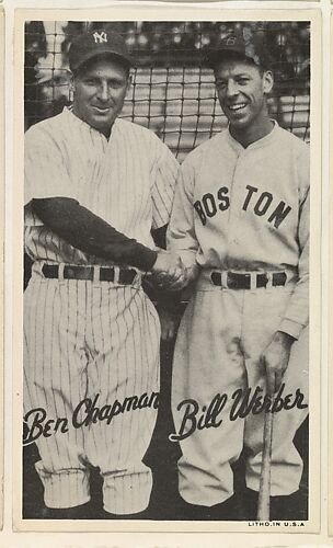 Ben Chapman and Bill Werber, from the Goudey Wide Pen Premiums series (R314) issued by the Goudey Gum Company