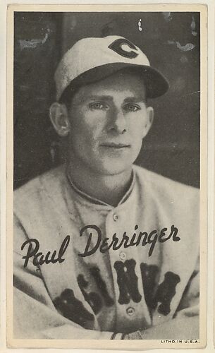 Paul Derringer, from the Goudey Wide Pen Premiums series (R314) issued by the Goudey Gum Company