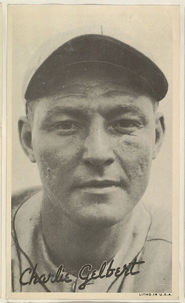 Charlie Gelbert, from the Goudey Wide Pen Premiums series (R314) issued by the Goudey Gum Company, Issued by the Goudey Gum Company, Photolithograph 
