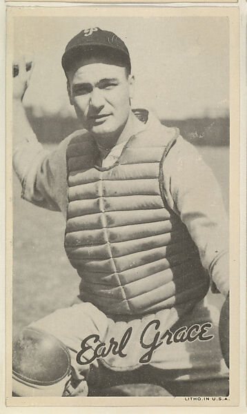Earl Grace, from the Goudey Wide Pen Premiums series (R314) issued by the Goudey Gum Company, Issued by the Goudey Gum Company, Photolithograph 