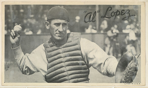 "Al" Lopez, from the Goudey Wide Pen Premiums series (R314) issued by the Goudey Gum Company, Issued by the Goudey Gum Company, Photolithograph 