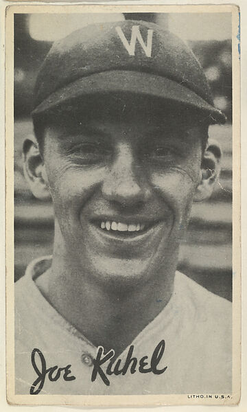 Joe Kuhel, from the Goudey Wide Pen Premiums series (R314) issued by the Goudey Gum Company, Issued by the Goudey Gum Company, Photolithograph 