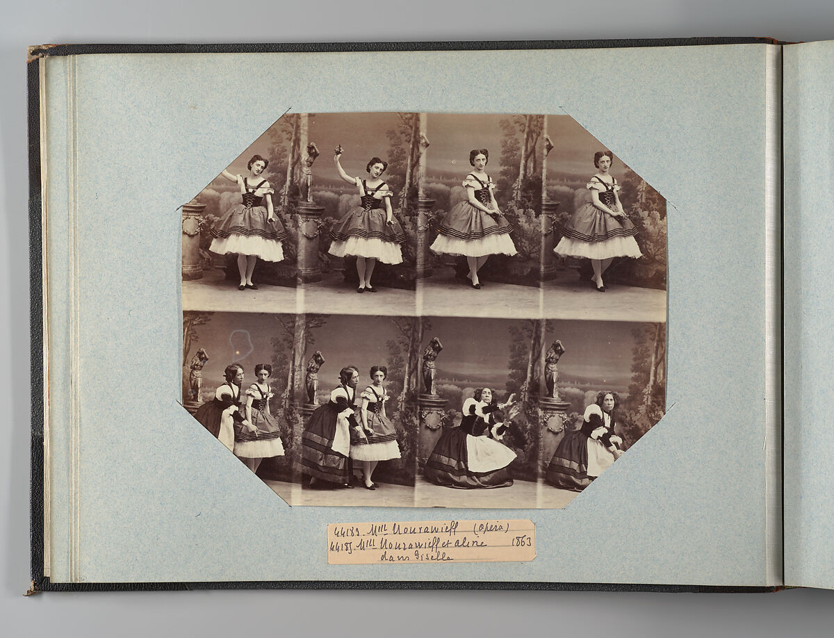Mlle Mourawieff; Melle Mourawieff et Aline dans Giselle, André-Adolphe-Eugène Disdéri (French, Paris 1819–1889 Paris), Albumen silver print from glass negative 