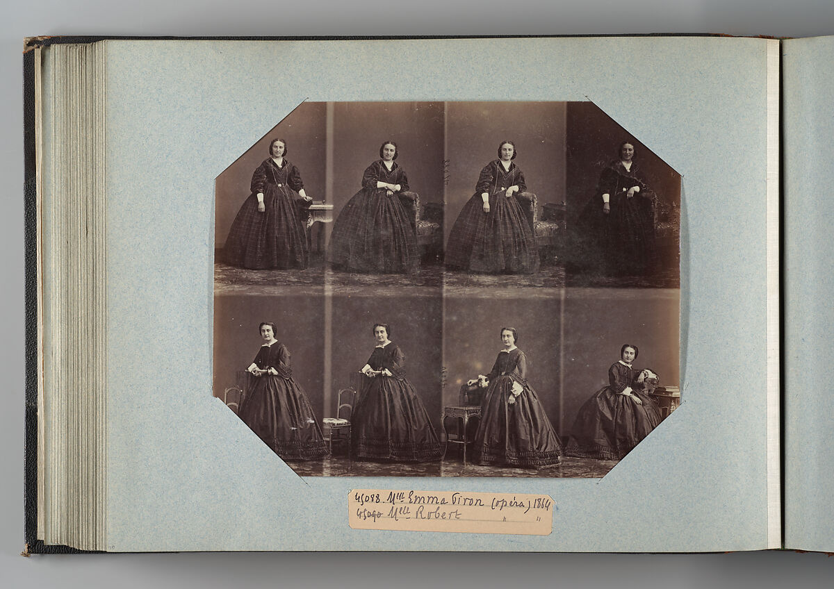 Mlle Emma Piron; Mlle Robert, André-Adolphe-Eugène Disdéri (French, Paris 1819–1889 Paris), Albumen silver print from glass negative 