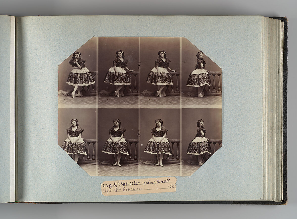 Mlle Moncelet; Mlle Rousseau, André-Adolphe-Eugène Disdéri (French, Paris 1819–1889 Paris), Albumen silver print from glass negative 