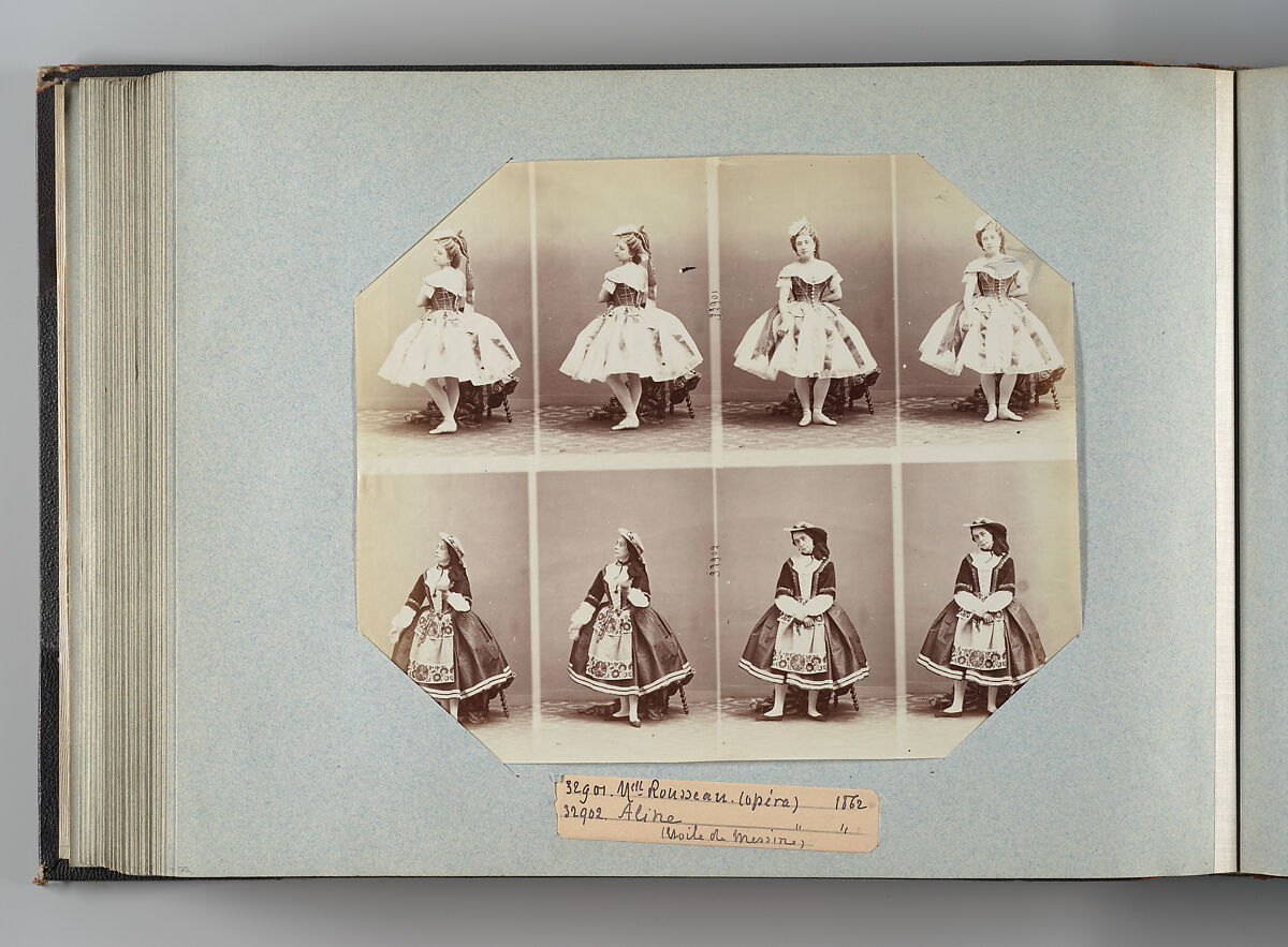 Mlle Rousseau; Aline, André-Adolphe-Eugène Disdéri (French, Paris 1819–1889 Paris), Albumen silver print from glass negative 