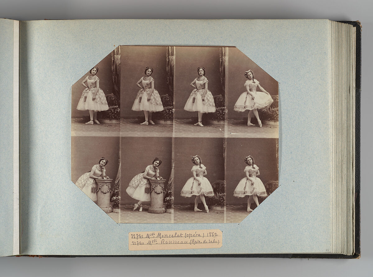 Mlle Moncelet; Mlle Rousseau, André-Adolphe-Eugène Disdéri (French, Paris 1819–1889 Paris), Albumen silver print from glass negative 
