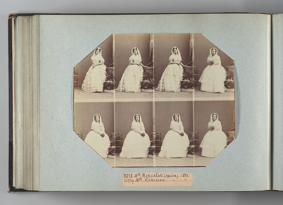 Mlle Moncelet; Mlle Rousseau, André-Adolphe-Eugène Disdéri (French, Paris 1819–1889 Paris), Albumen silver print from glass negative 
